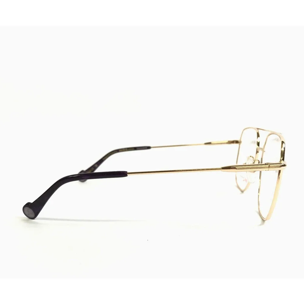 Etnia Barcelona Eyeglasses Frames ADYTON GDBL Shiny Gold Wire Rim 55-16-140